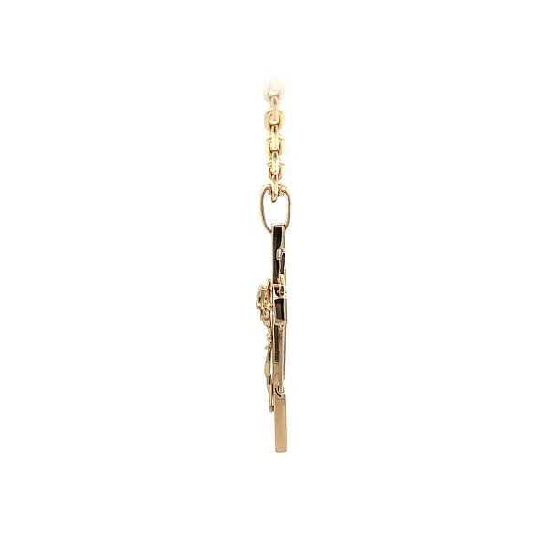 Gold Pendant Cross with Jesus Christ