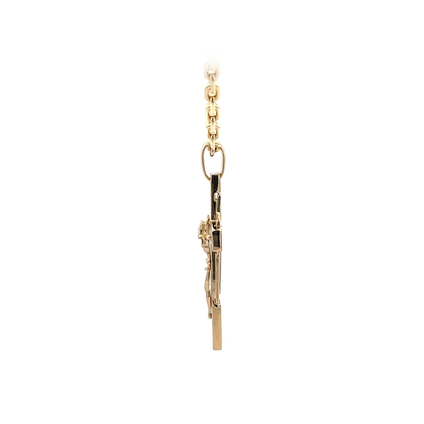 Gold Pendant Cross with Jesus Christ