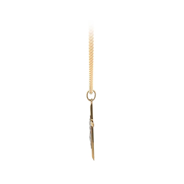 Gold Pendant Cross with Jesus Christ