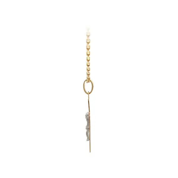 Gold Pendant Cross with Jesus Christ