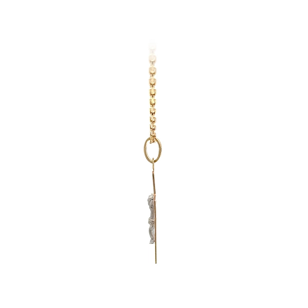 Gold Pendant Cross with Jesus Christ