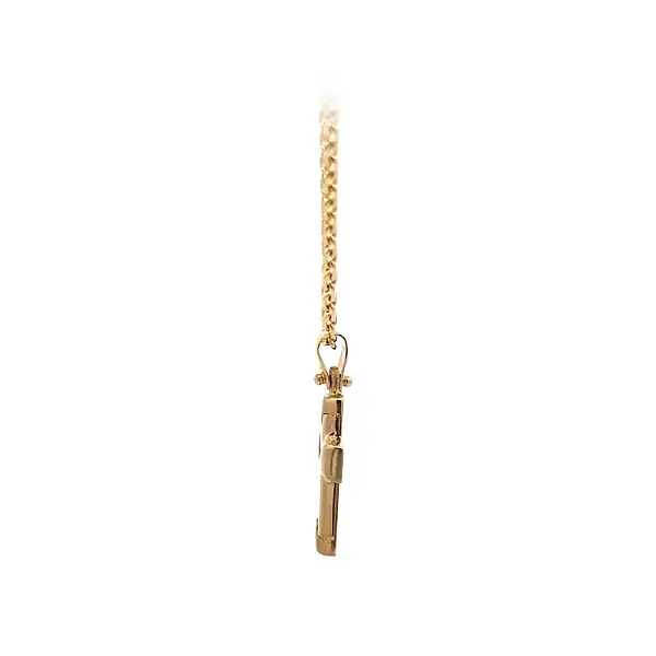 Gold Pendant Cross with Zircon