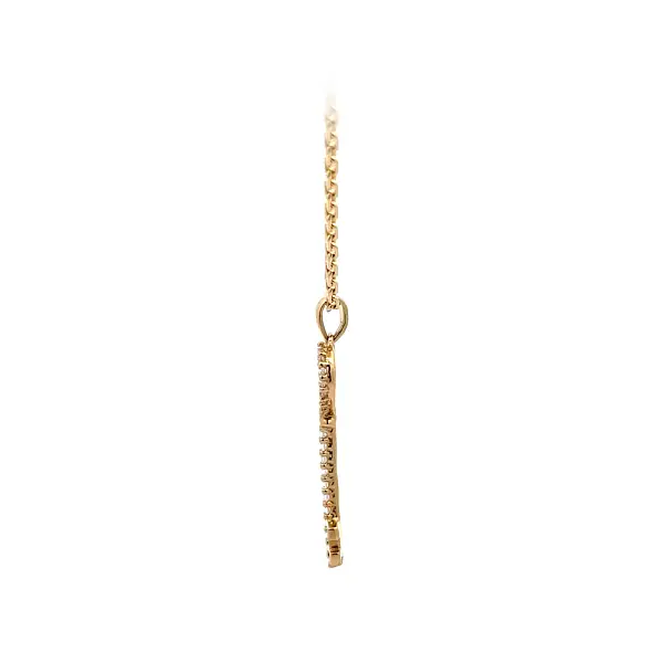 Gold Pendant Key with Zircones