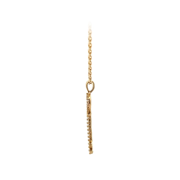 Gold Pendant Key with Zircones