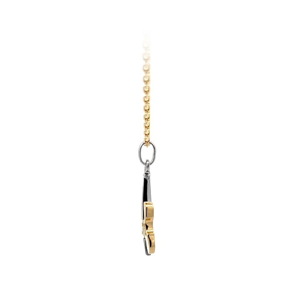 Pendant Violin made of Combination Gold