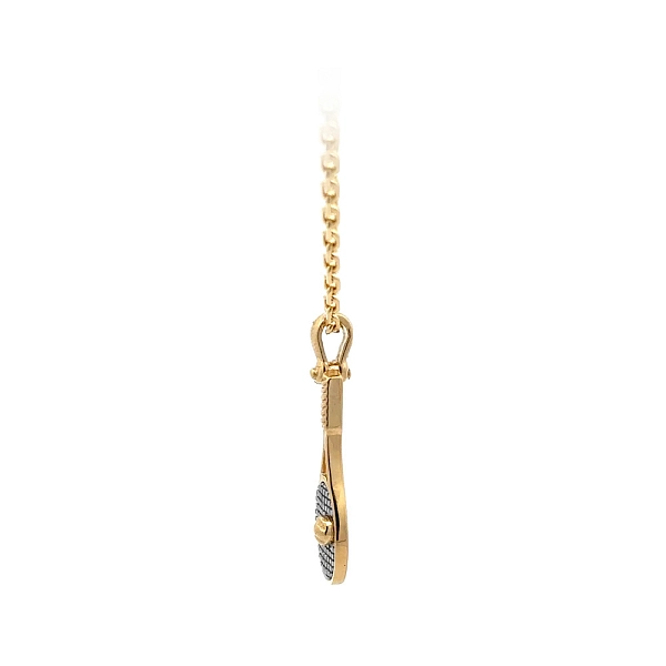 Pendant Tennis Racket made of Combined Gold