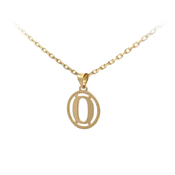 Gold Pendant Letter O