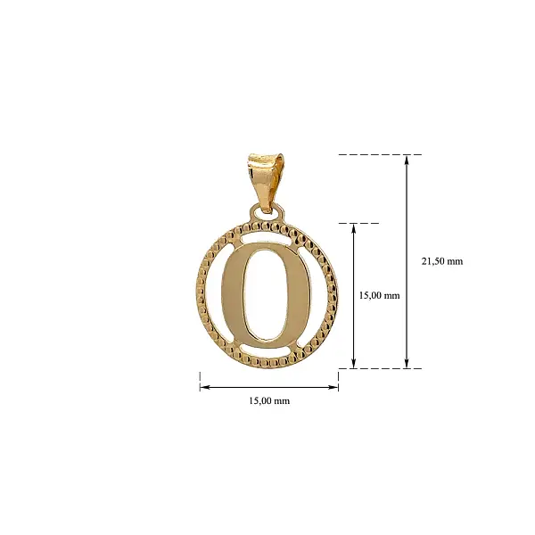 Gold Pendant Letter O