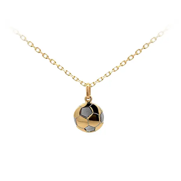 Combination Gold Football Pendant