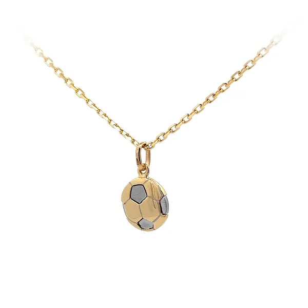 Combination Gold Football Pendant