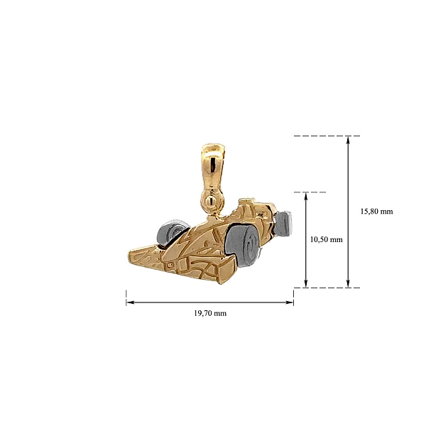 Pendant Formula 1 from Combined Gold