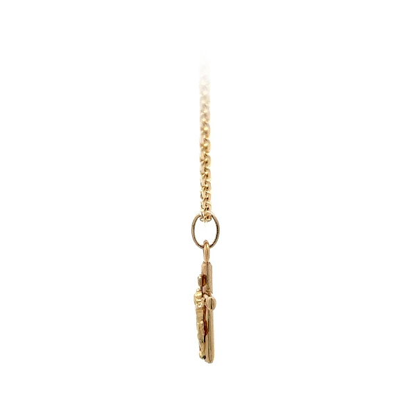 Gold Pendant Cross with Jesus Christ