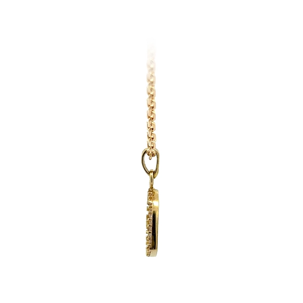 Gold Pendant Heart with Zircons