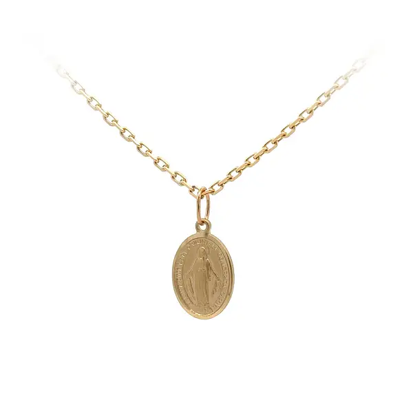 Gold Pendant Madonna Virgin Mary