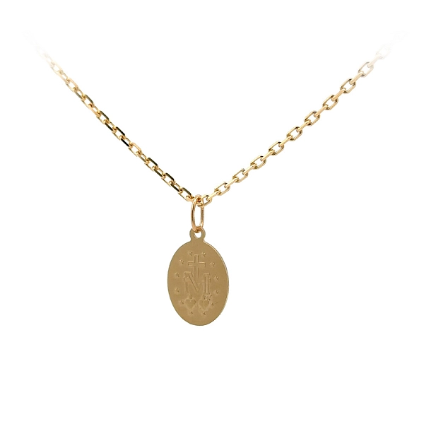 Gold Pendant Madonna Virgin Mary