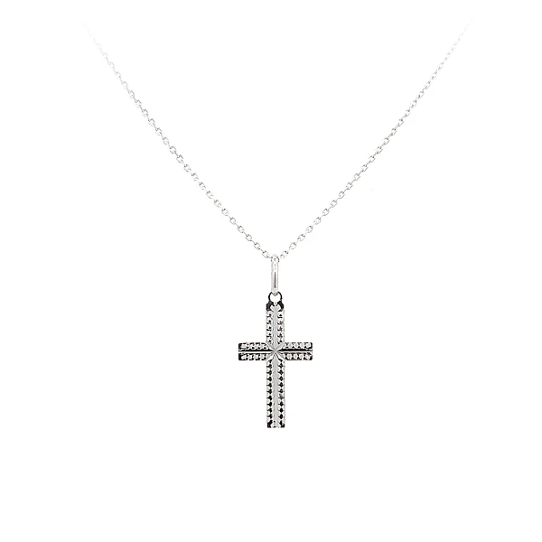 Pendant Cross of White Gold