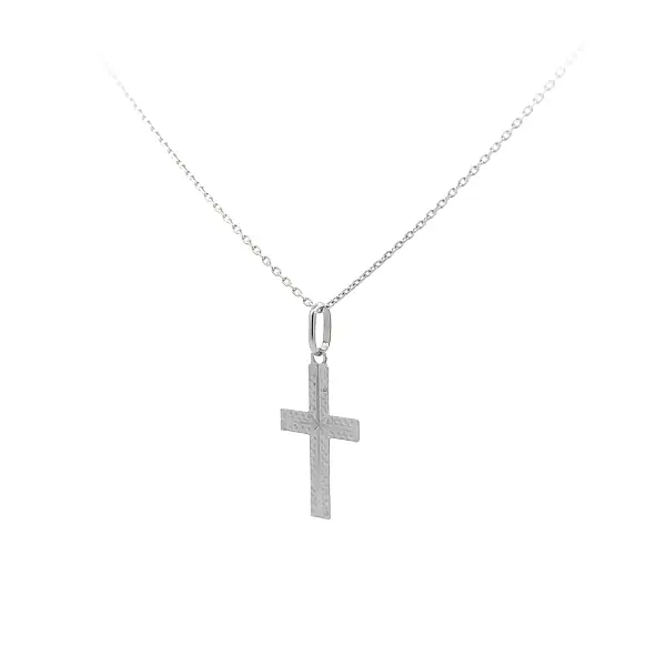 Pendant Cross of White Gold