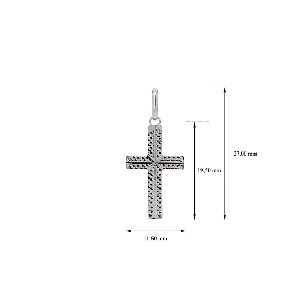 Pendant Cross of White Gold