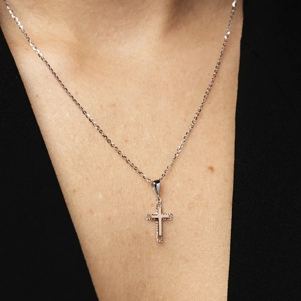 Pendant Cross of Combined Gold
