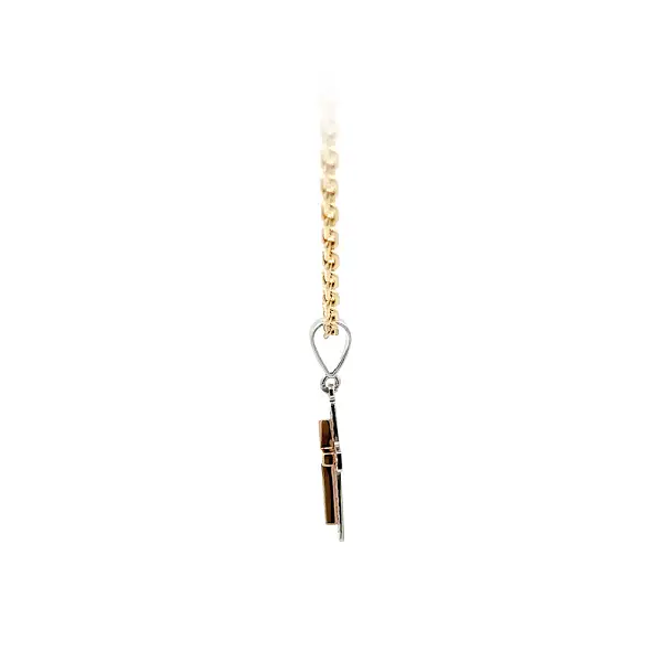 Pendant Cross of Combined Gold