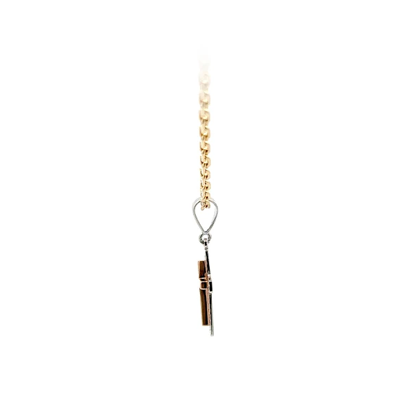 Pendant Cross of Combined Gold