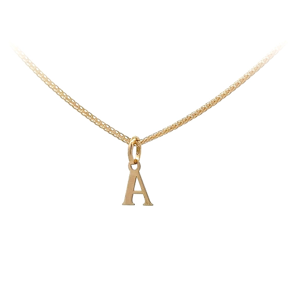 Gold Pendant Letter A
