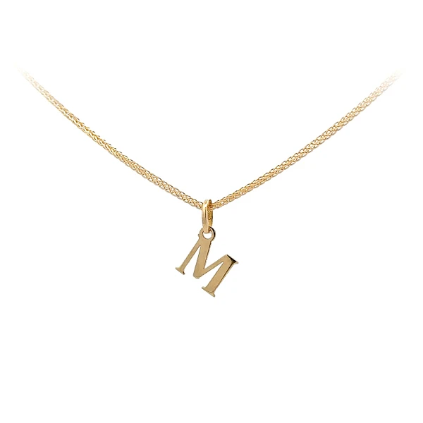 Gold Pendant Letter M