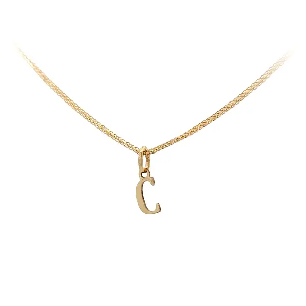 Gold Pendant Letter C