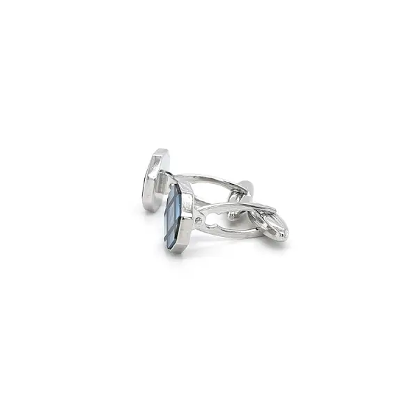 White Gold Cufflinks with Pearl