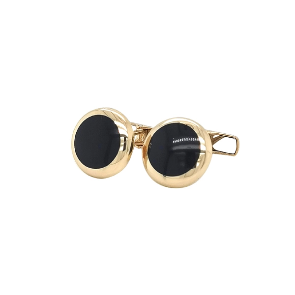 Gold Cufflinks with Onyx