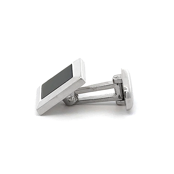 White Gold Onyx Studs