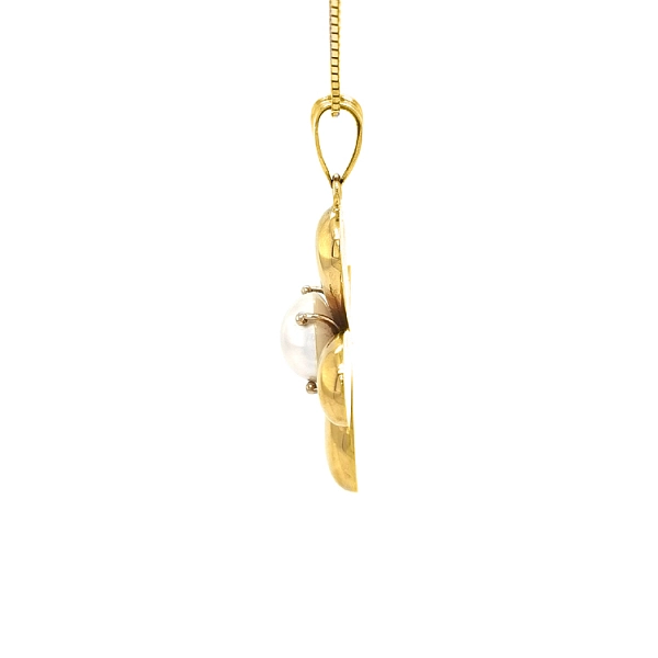 Golden Cross with Pearl