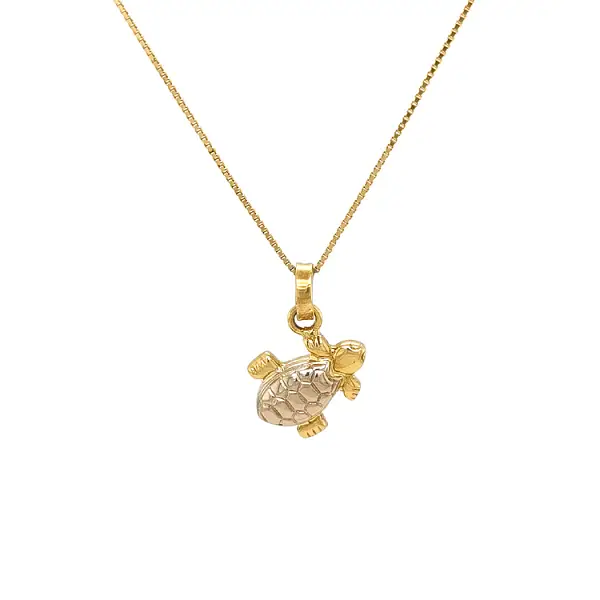 Exclusive Gold Pendant in the Shape of a Turtle