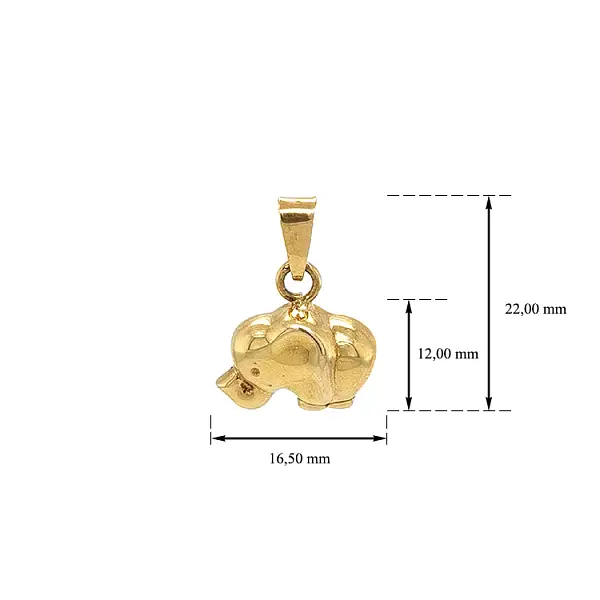 Golden Elephant Pendant