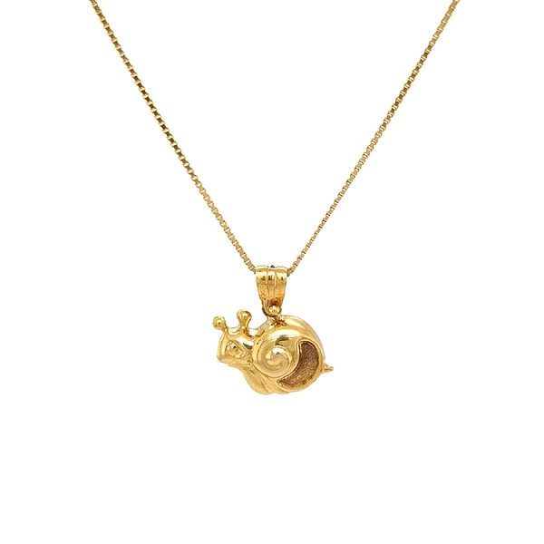 Exclusive Gold Pendant in the Shape of a Snail