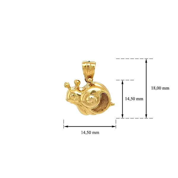 Exclusive Gold Pendant in the Shape of a Snail