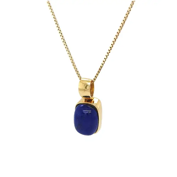 Gold Pendant Lapis Lazuli