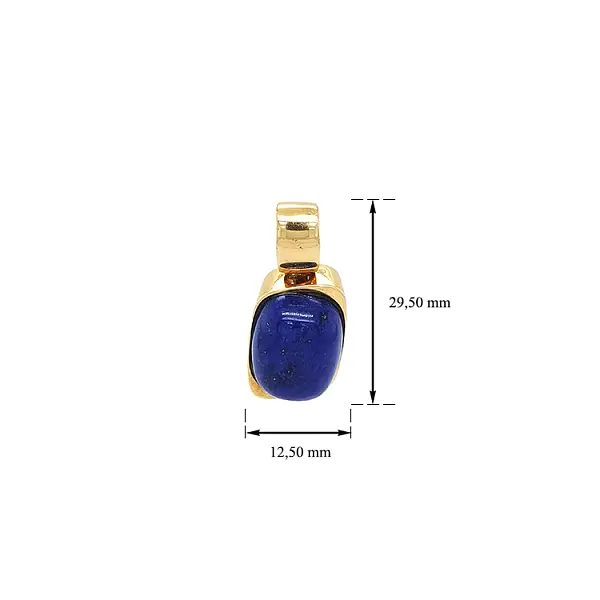 Gold Pendant Lapis Lazuli