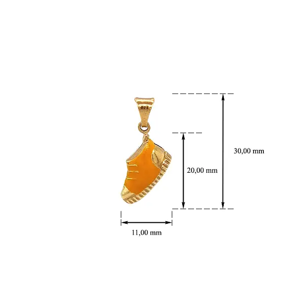 Exclusive Gold Pendant in the Shape of a Sneaker