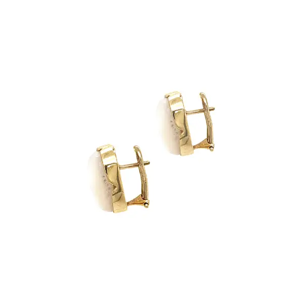 Gold Earrings with Pearl