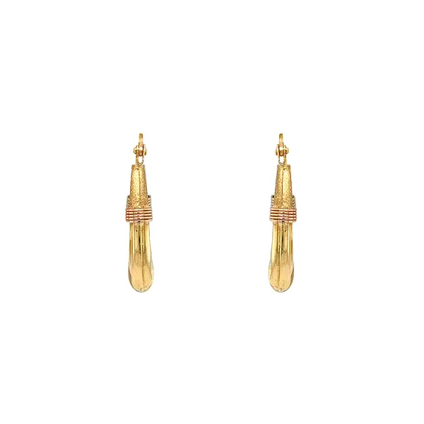 Gold Round Earrings