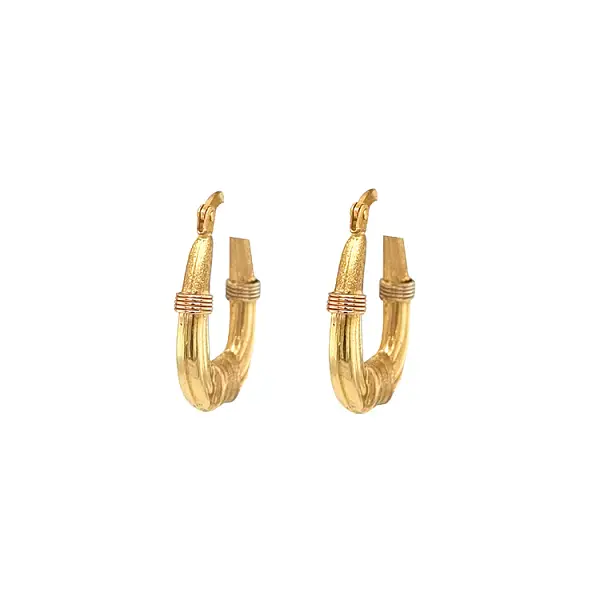 Gold Round Earrings