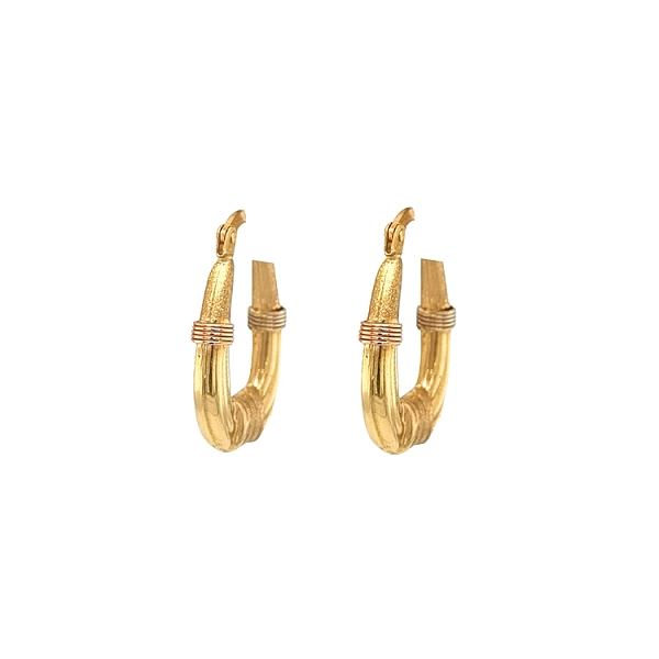 Gold Round Earrings
