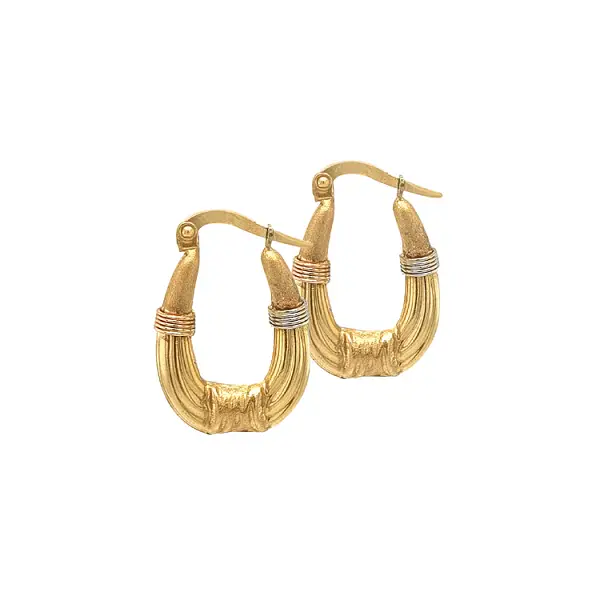 Gold Round Earrings