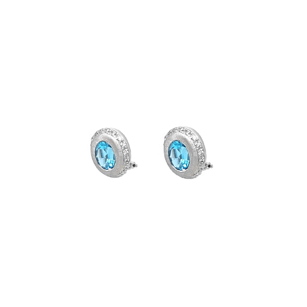 Gold Earrings with Zircons