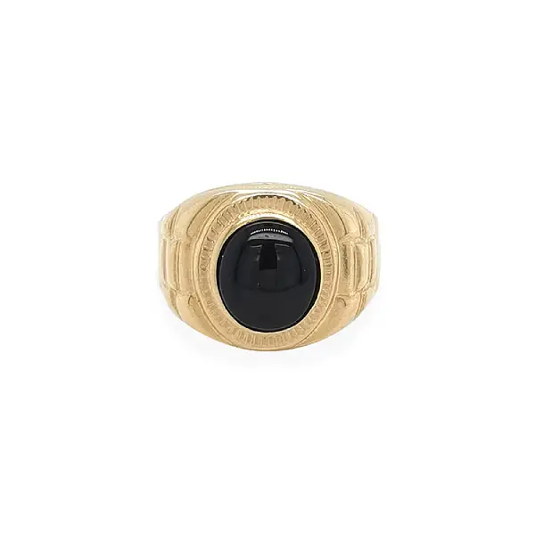Gold Ring with Onyx