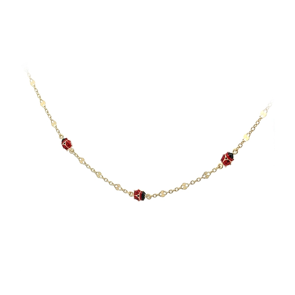 Golden Baby Ladybug Necklace