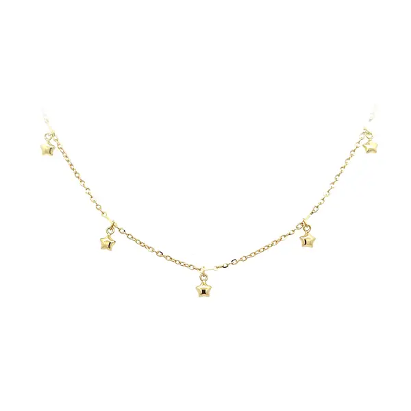 Gold Baby Necklace Stars