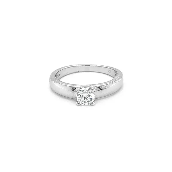 Gold Engagement Ring with Diamond