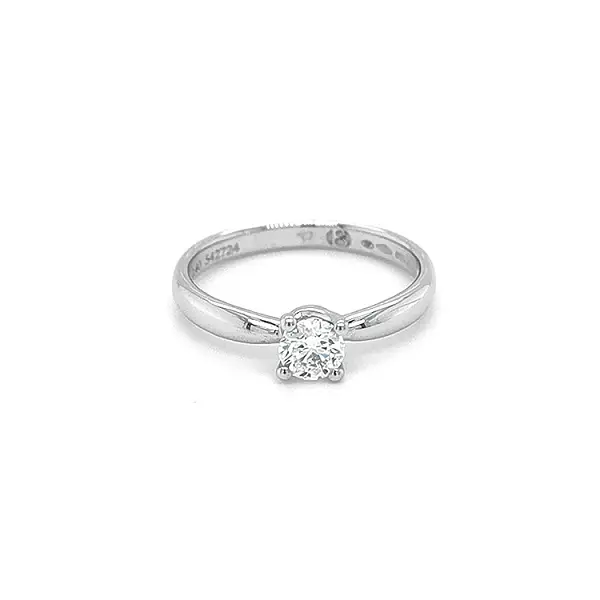 Gold Engagement Ring with Diamond